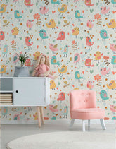 Papel de Parede Adesivo Passarinhos