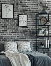 Papel De Parede Adesivo Tijolinho Cinza Vesúvio