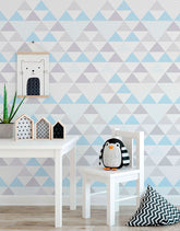 Papel de Parede Adesivo Triângulo Azul