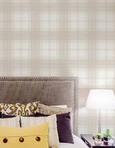 Papel de Parede Adesivo Xadrez Feno