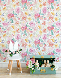 Papel De Parede Adesivo Garden Aquarela