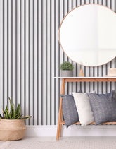 Papel de Parede Madeira Ripada Fina Vanilla