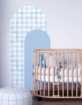 Adesivo de Parede Arco Xadrez Vichy Azul