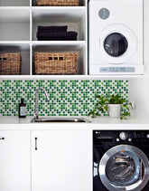 Papel de Parede Adesivo Pastilhas Verdes