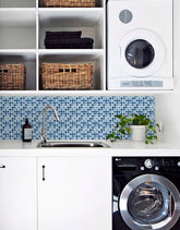 Papel de Parede Adesivo Pastilhas Azuis