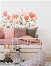 Adesivo de Parede Flores Candy Coral