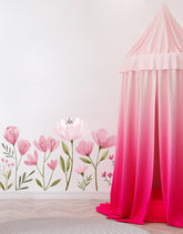 Adesivo de Parede Flores Candy Rosa