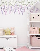 Adesivo de Parede Lavandas Rosa e Roxo