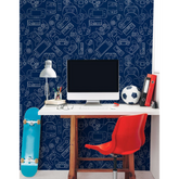 KIT DE 3 ROLOS - 3,00m x 50cm - Papel de Parede Adesivo Gamer Dark