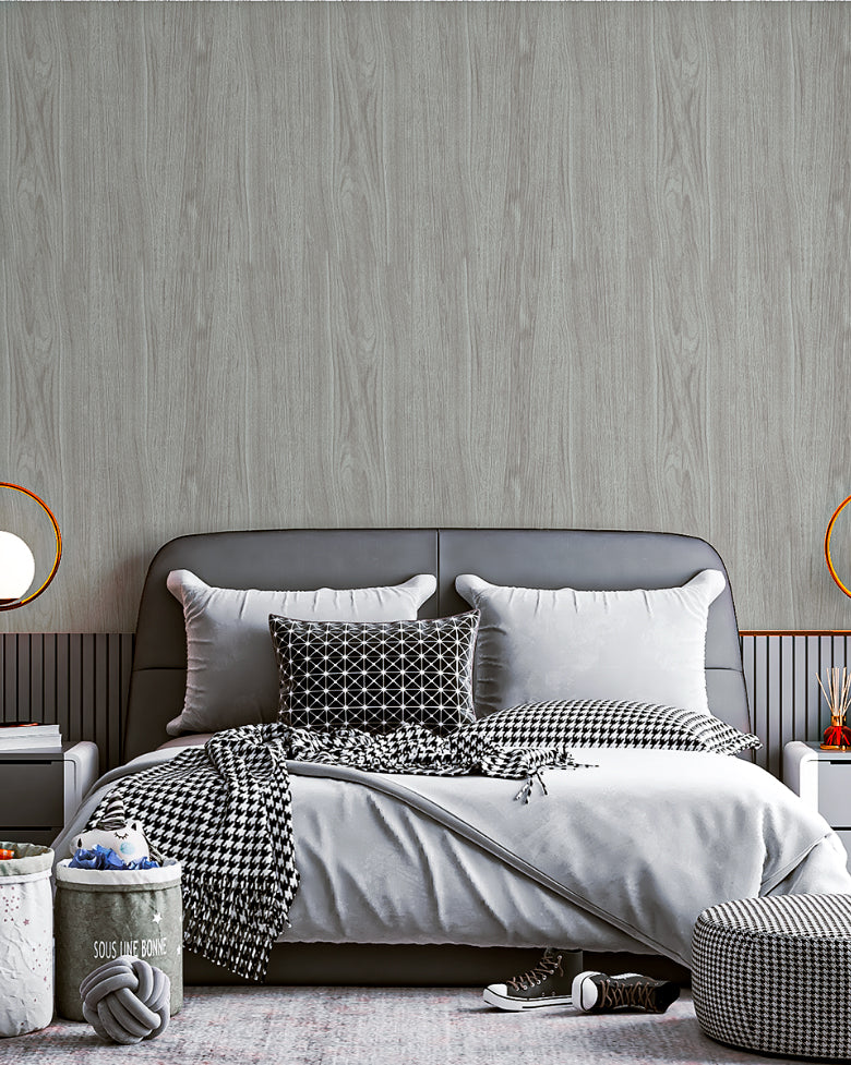 Revestimento Adesivo Madeira Clássica Cinza