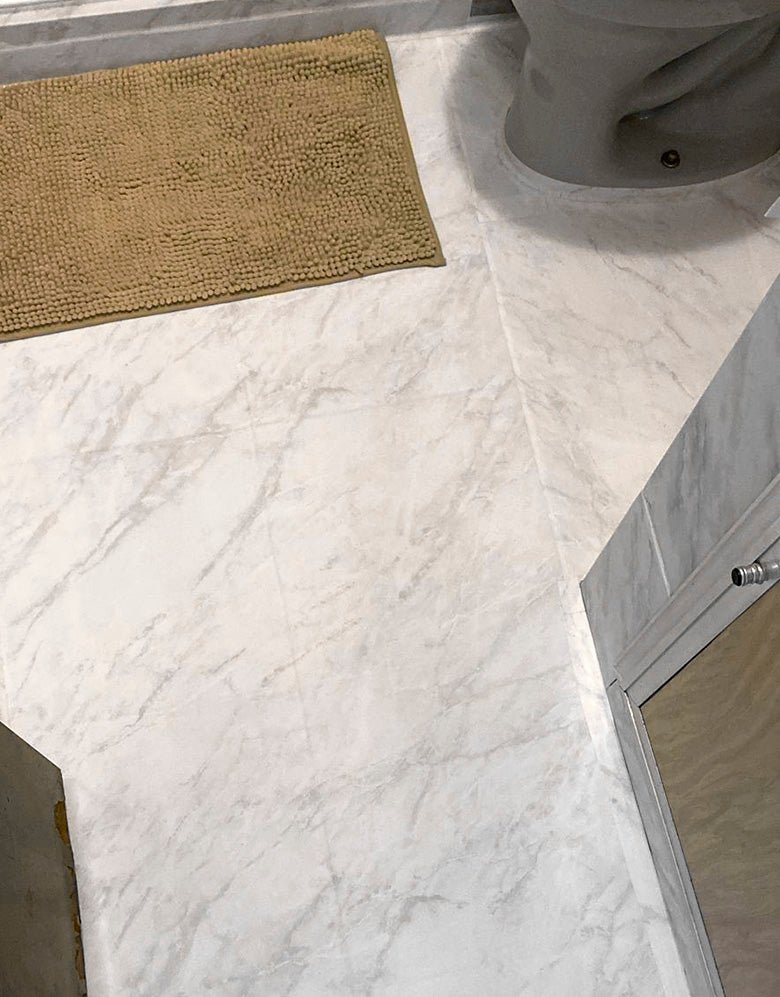 Adesivo para Chão Mármore Calacata Fosco