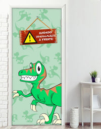 Adesivo para Porta Dino Verde
