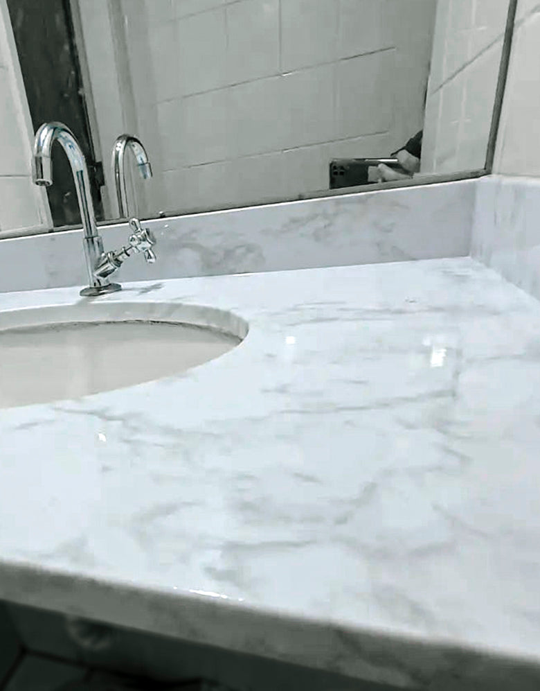 Adesivo para Pia Mármore Lunare Brilho