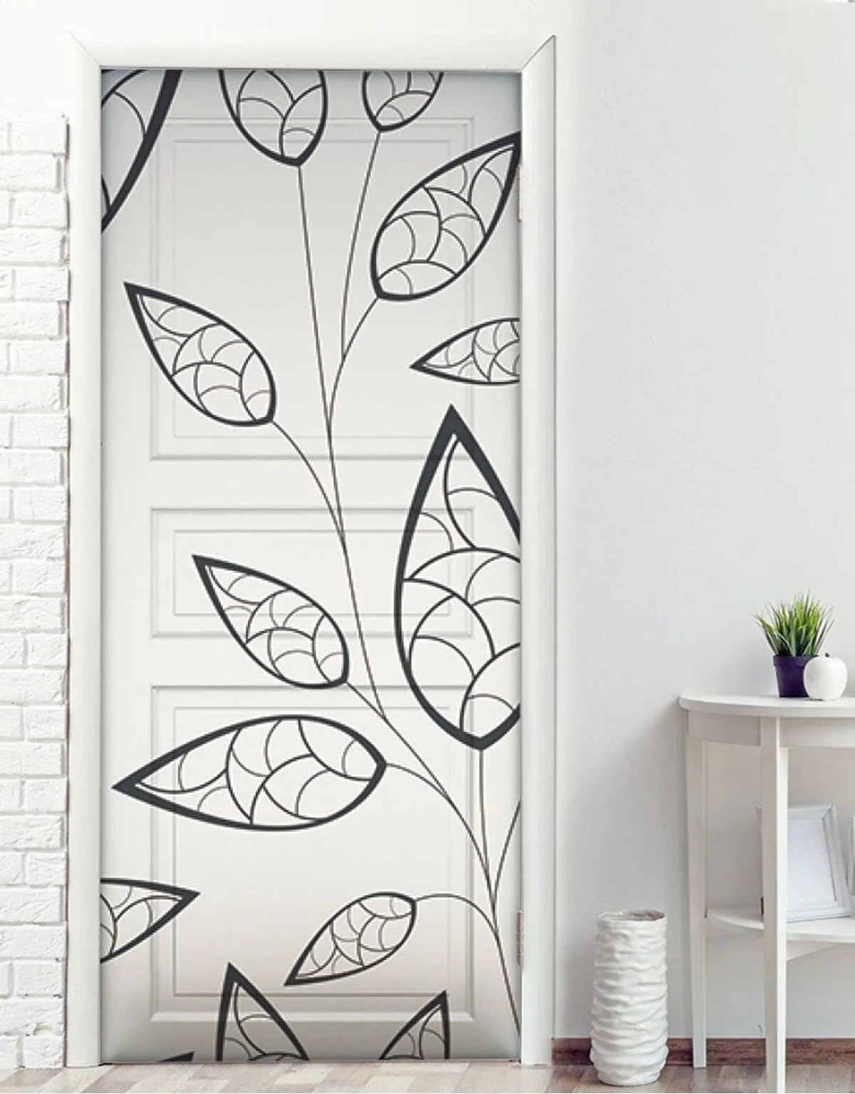 Adesivo para Porta Flores Folhas