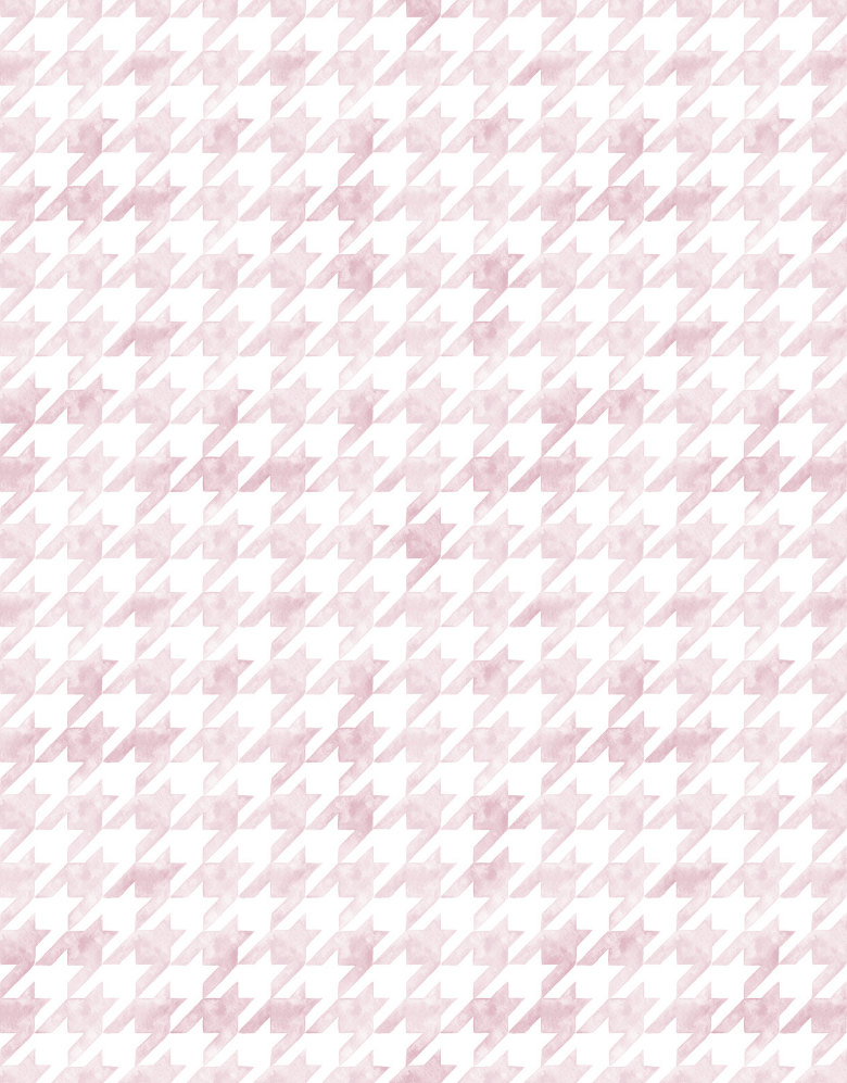 Papel de Parede Adesivo Pied de Poule Rosa Aquarela