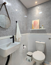 KIT DE 3 ROLOS - 1,50m x 50cm - Papel de Parede Adesivo Granilite Escandinavo