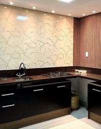 Adesivo para Chão Mármore Crema Marfil Brilho