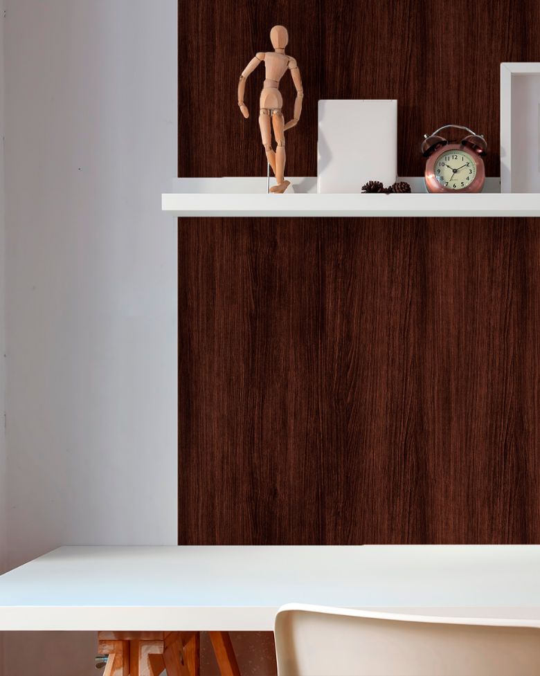 Revestimento Adesivo Madeira Rústica Mogno Terra