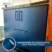 Adesivo para Envelopamento Azul Petróleo Fosco