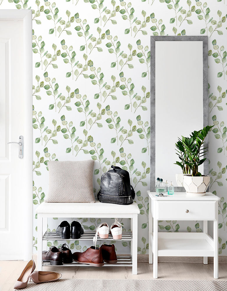 Papel de Parede Autocolante Folhagem