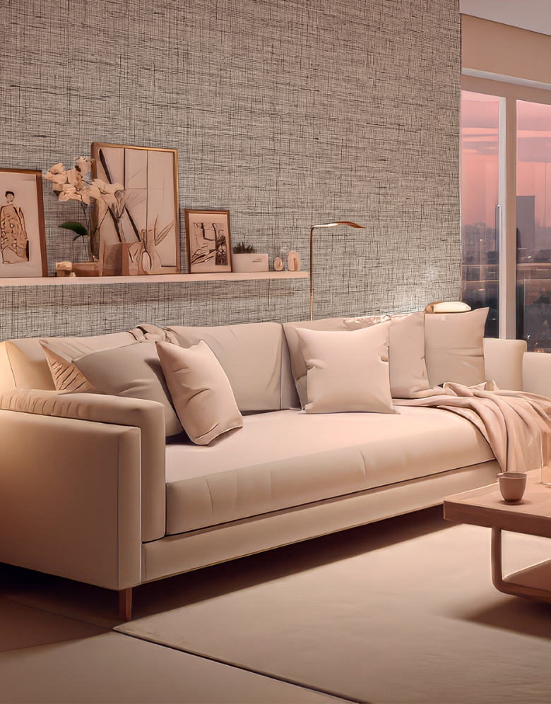 Papel de Parede Texturizado Linho Areia