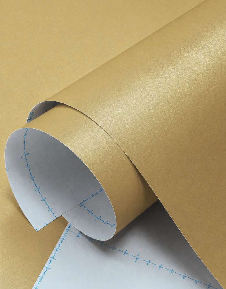 Adesivo envelopamento para Móveis Fórmica Dourado