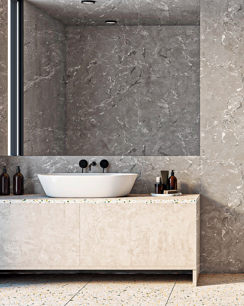 Revestimento Adesivo Mármore Carrara Cinza