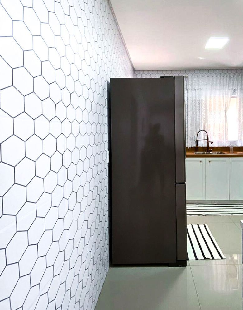 Papel de Parede Colmeia Minimalista