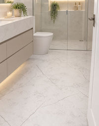 Adesivo para Piso Mármore Branco Marquina Matte