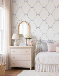 Papel de Parede Adesivo Laço Azul