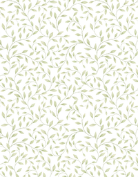 Papel de Parede Adesivo Raminhos Verdes Aquarela