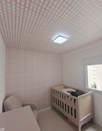 Papel de Parede Xadrez Grid Rosa Bebê