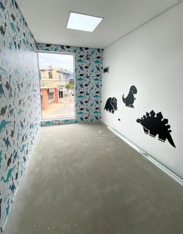 Papel de Parede Adesivo Dinos Azuis