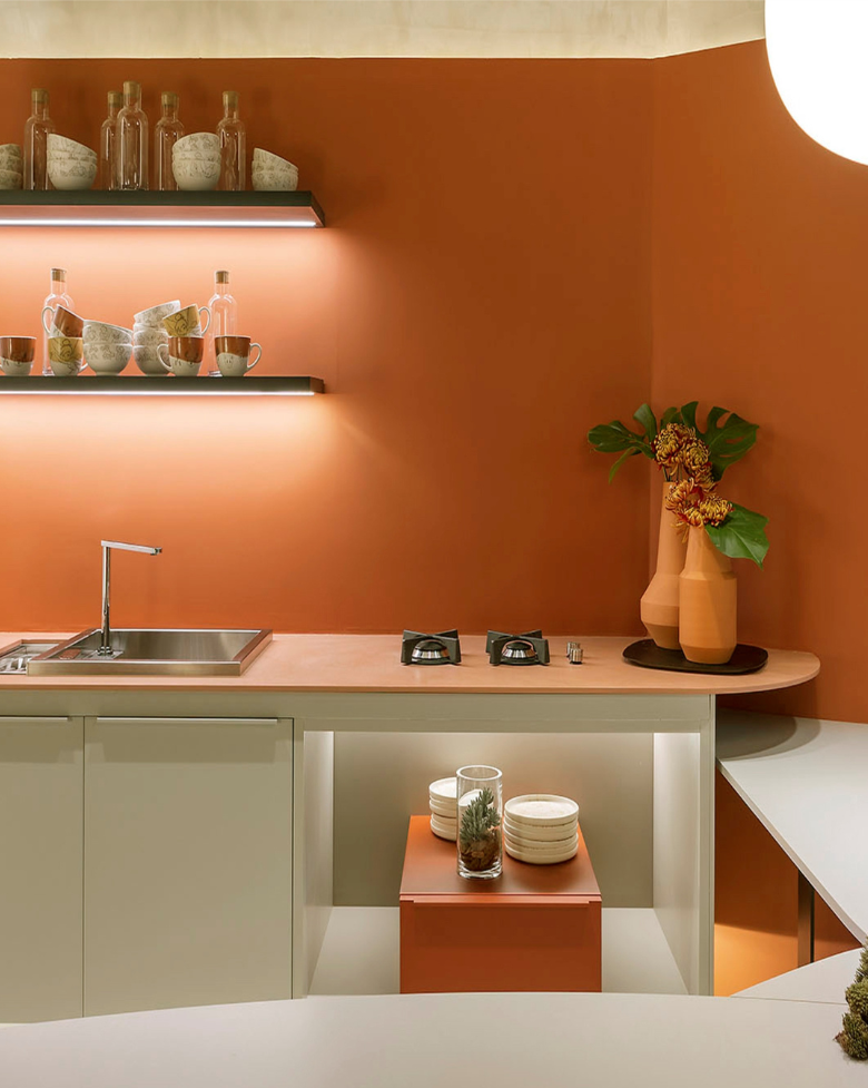 Papel de Parede Adesivo Fórmica Terracota