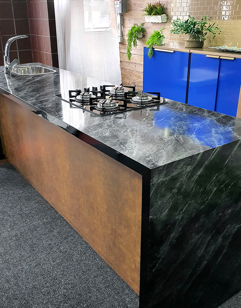 Adesivo para Pia Mármore Silver Black