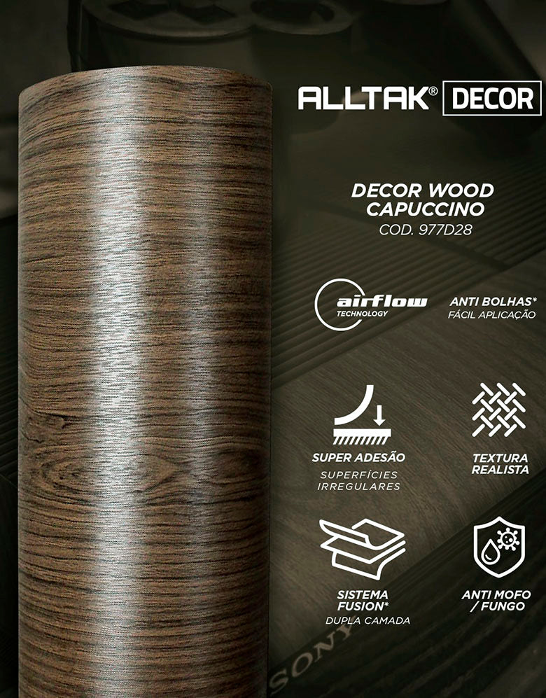 Revestimento Adesivo Madeira Mogno