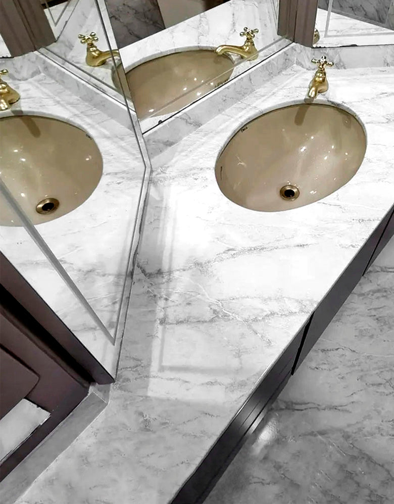 Adesivo para Pia Mármore Calacata Brilho