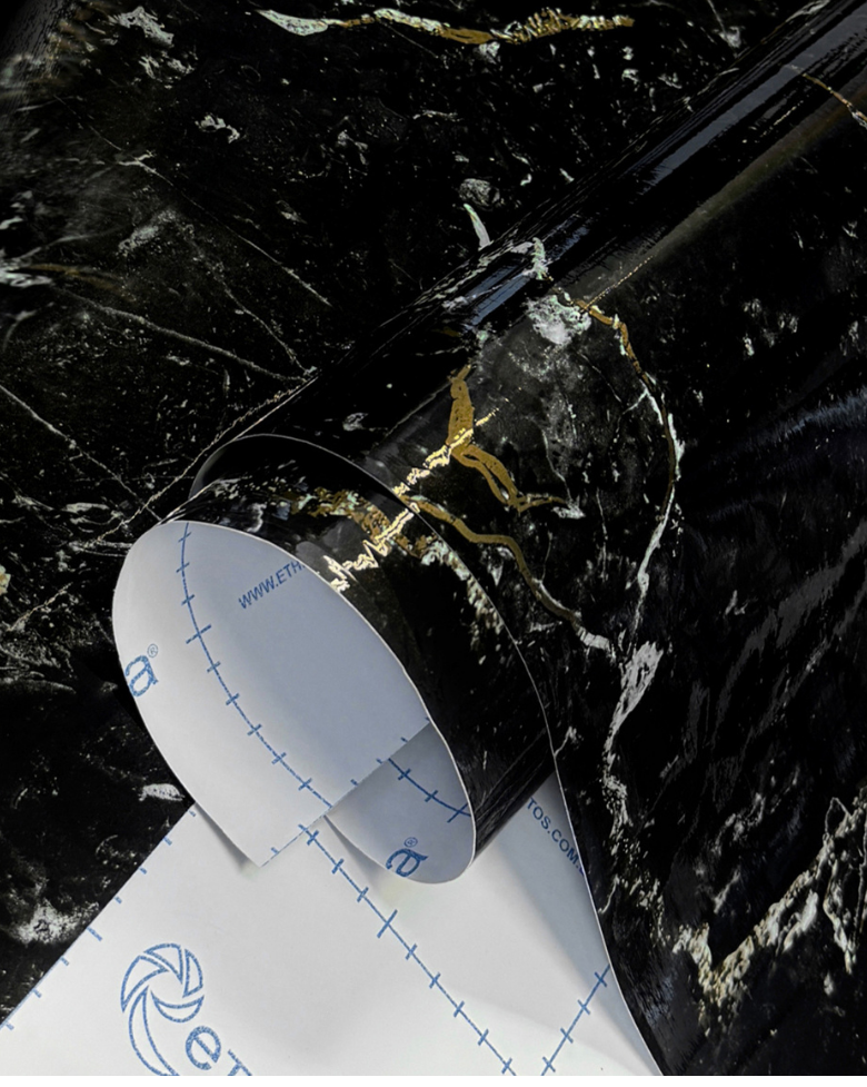 Revestimento Adesivo Mármore Carrara Preto