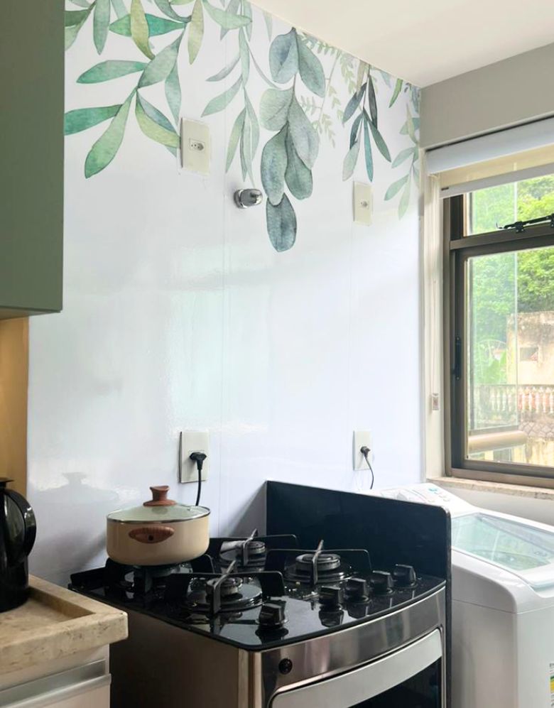 Painel de Parede Adesivo Folhagens Verdes