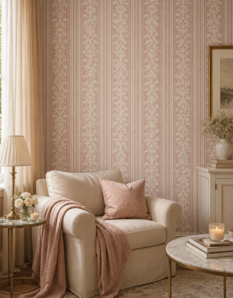 Papel de Parede Adesivo Confort Rose