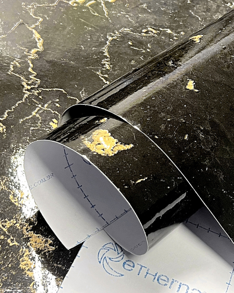 Revestimento Adesivo Mármore Callacata Black