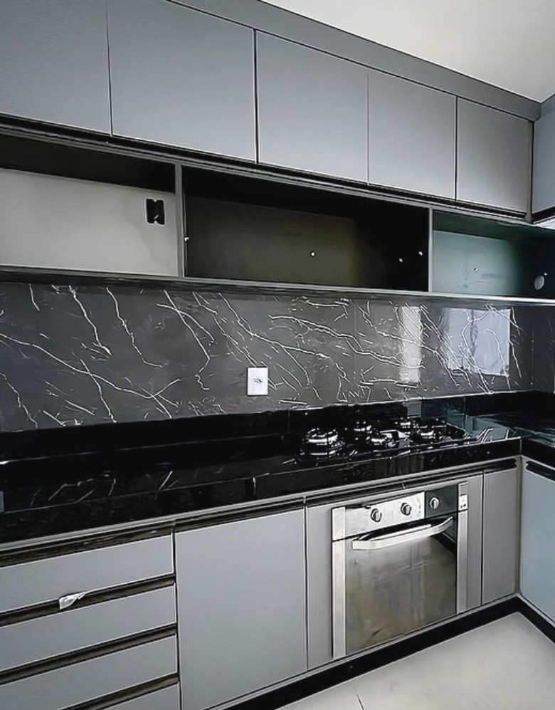 Revestimento Adesivo Mármore Grigio Brilho