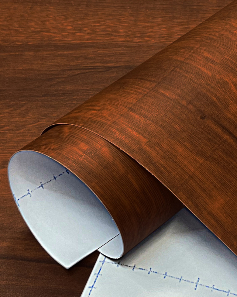 Revestimento Adesivo Madeira Rústica Figueira Ocre