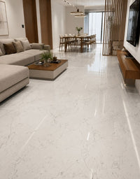 Revestimento Adesivo Mármore Branco Marquina Brilho