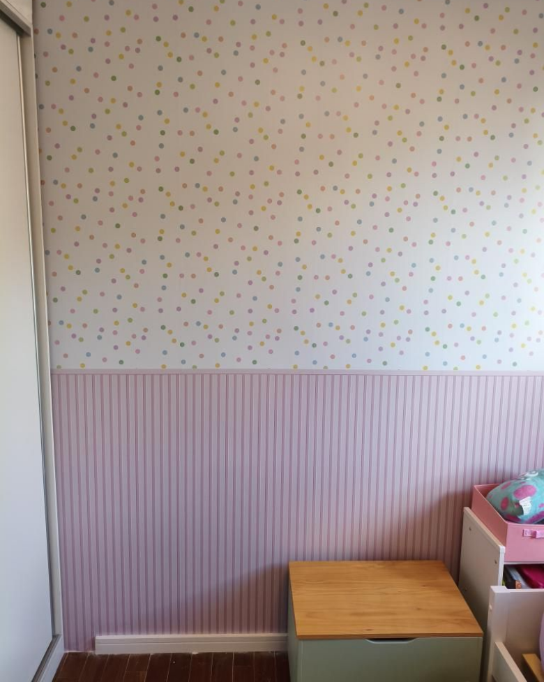 Papel de Parede Madeira Ripada Rosa