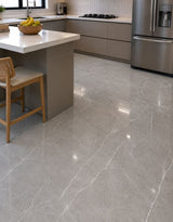 Adesivo para Piso Mármore Cinza Armani Brilho