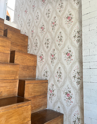 Papel de Parede Adesivo Floral Vintage Rosé