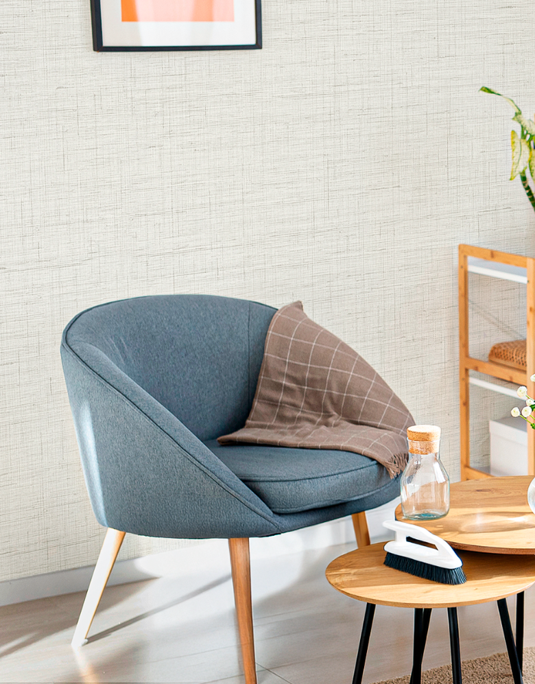 Papel de Parede Texturizado Linho Off White