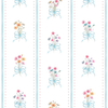 Papel de Parede Adesivo Floral Buquês com Laços Azul Aquarela