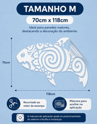 Adesivo Decorativo Tubarão Branco